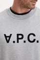 Хлопковая кофта A.P.C. sweat standard grand vpc GOTS COHBN.M27907 серый