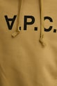 A.P.C. hanorac de bumbac hoodie standard grand vpc GOTS COHBN.M27908 galben