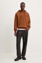 A.P.C. bluza bawełniana hoodie boxy petit vpc COHBR.H27917 brązowy AW24