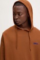 A.P.C. hanorac de bumbac hoodie boxy petit vpc maro COHBR.H27917