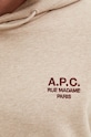 Кофта A.P.C. hoodie standard rue madame GOTS COHBV.M27914 бежевый