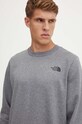 Суичър The North Face Simple Dome Crew сив NF0A89FBDYY1