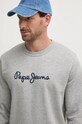 Бавовняна кофта Pepe Jeans NEW JOE CREW сірий PM582715