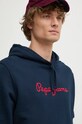 Pepe Jeans hanorac de bumbac NEW JOE HOODIE bleumarin PM582716