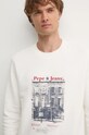 Хлопковая кофта Pepe Jeans SOREN CREW бежевый PM582724
