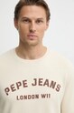 Бавовняна кофта Pepe Jeans ALDRIDGE CREW бежевий PM582738