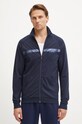 BOSS hanorac de bumbac print bleumarin 50527453