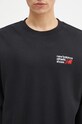 Pamučna dukserica New Balance crna MT41547BK