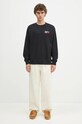 Pamučna dukserica New Balance MT41547BK crna