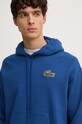 Бавовняна кофта Lacoste блакитний SH2754