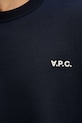 A.P.C. bluza bawełniana Boxy Petit Vpc COHBR.H27916.TIQ granatowy