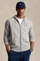 Polo Ralph Lauren felpa RL Fleece Longsleeve semplice grigio 710813297