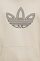adidas Originals felpa in cotone Outline Hoodie beige JJ1505