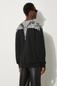 Abbigliamento Marcelo Burlon felpa in cotone Icon Wings Regular Crewneck CMBA009F24FLE0011006 nero