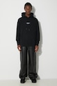 Βαμβακερή μπλούζα Marcelo Burlon Que Onda Regular Hoodie CMBB007F24FLE0061001 μαύρο AW24