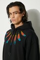 Хлопковая кофта Marcelo Burlon Collar Feathers Comfy Hoodie CMBB106F24FLE0031084 чёрный