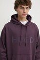 Βαμβακερή μπλούζα HUGO μωβ 50529090