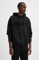 Хлопковая кофта HUGO с капюшоном чёрный 50529090