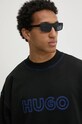 HUGO Blue bluza bawełniana czarny 50530046