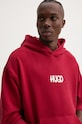 Hugo Blue hanorac de bumbac burgundia 50532290