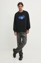 HUGO Blue bluza bawełniana 50532312 czarny AW24
