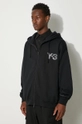 Y-3 bluza Logo Zip Hoodie czarny JE9278