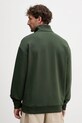 HUGO bluza bawełniana 50525881 zielony SS25