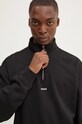 HUGO hanorac de bumbac negru 50525881