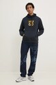 Хлопковая кофта HUGO 50522119 тёмно-синий AW24