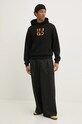 Хлопковая кофта HUGO 50522119 чёрный AW24