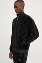 HUGO bluza welurowa z elastanem czarny 50522511