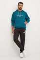 Bavlněná mikina Puma 626722 tyrkysová AW24
