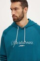 Bavlněná mikina Puma tyrkysová 626722