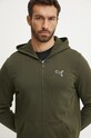 Bavlněná mikina Puma zelená 676815