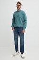 Βαμβακερή μπλούζα Calvin Klein Jeans J30J326144 μπλε AW24