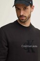 Bavlnená mikina Calvin Klein Jeans čierna J30J326144