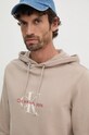 Bavlněná mikina Calvin Klein Jeans béžová J30J326875