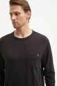 Calvin Klein Underwear longsleeve piżamowy bawełna czarny 000NM2668E