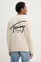 Ρούχα Βαμβακερή μπλούζα Tommy Jeans DM0DM19230 μπεζ