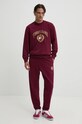 Bavlněná mikina Tommy Jeans DM0DM19755 burgundské AW24