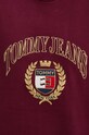 Bavlněná mikina Tommy Jeans DM0DM19755 burgundské