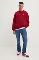 Tommy Jeans Hanorac bărbați cu bumbac DM0DM20741 burgundia AA00