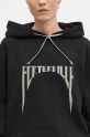 Хлопковая кофта Rick Owens Oversized Hoodie чёрный DU02D2282.FEP1P