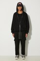 Pamučna dukserica Rick Owens Jumbo Gimp DU02D2283.F crna AW24
