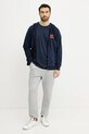 Βαμβακερή μπλούζα Helly Hansen HH LOGO 30393 σκούρο μπλε SS25