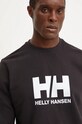 Памучен суичър Helly Hansen HH LOGO черен 30395