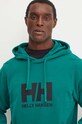 Helly Hansen hanorac de bumbac HH LOGO verde 30394