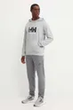 Bavlnená mikina Helly Hansen HH LOGO 30394 sivá SS25