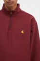 Carhartt WIP felpa Half Zip American Script Sweat granata I027014.2BYXX