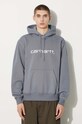 Carhartt WIP sweatshirt Hooded Carhartt Sweat applique gray I030547.2INXX